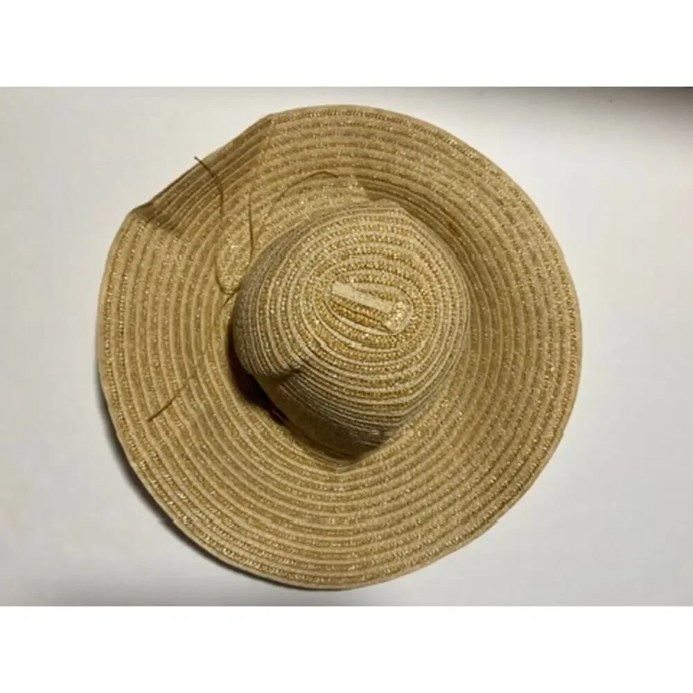 C.C Exclusives Women's Wide Brim Straw Sun Hat Beige Natural One Size Boho